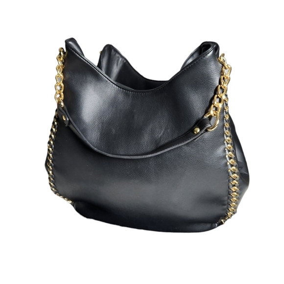 Bebe shoulder bag black with gold trim EUC - Picture 10 of 12